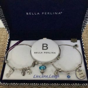 Silver Charm Bangle Bracelets